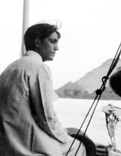 Krishnamurti in his 20s on a boat