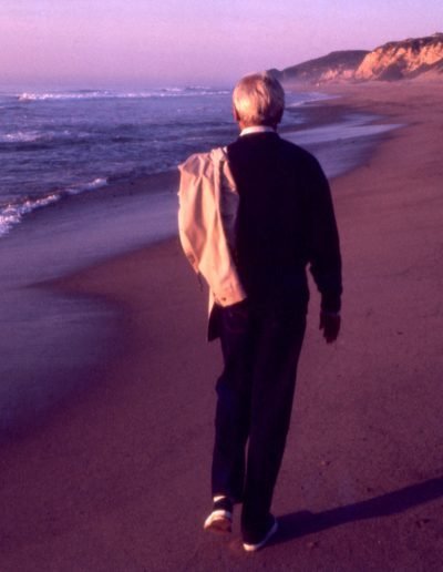 Krishnamurti walking at the beach