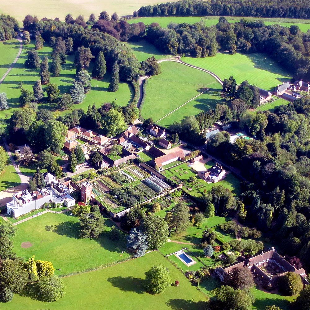 Aerial view of Brockwood Park, Hampshire UK