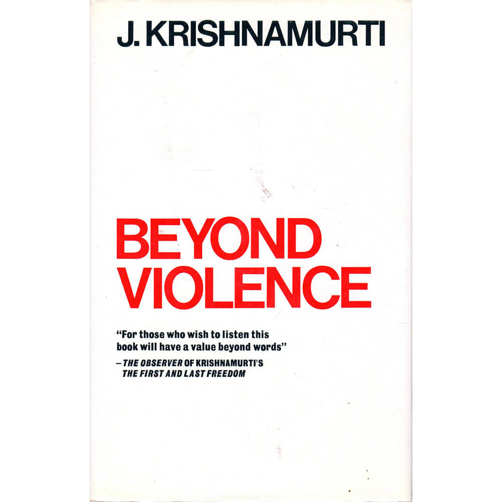 Cover of Krishnamurti's book Beyond Violence