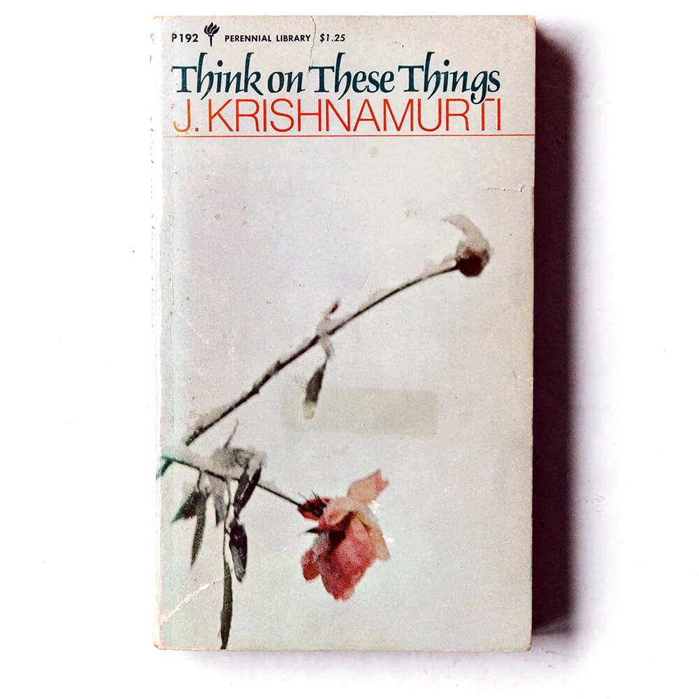 Cover of Krishnamurti's book Think on These Things