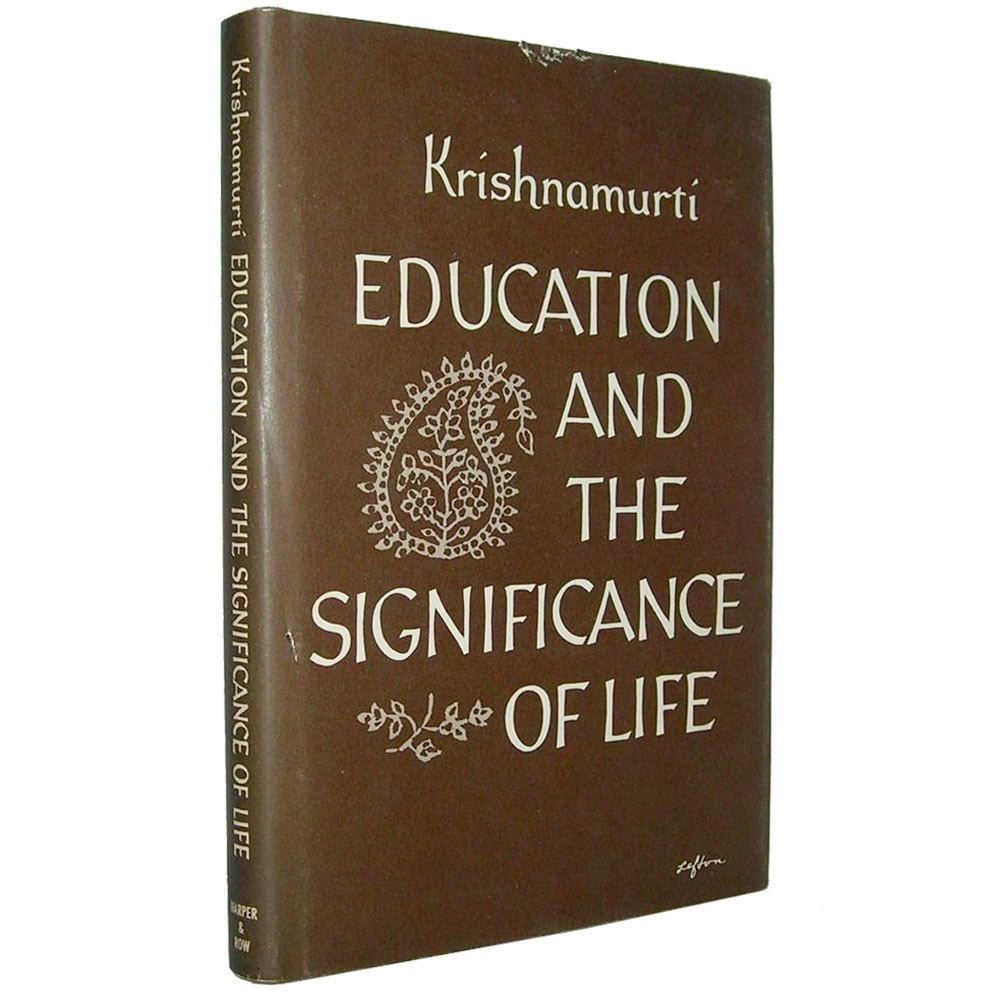 Cover of Krishnamurti's book Education and the Significance of Life