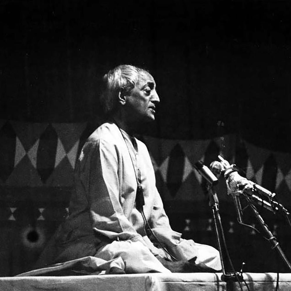 Krishnamurti giving a talk