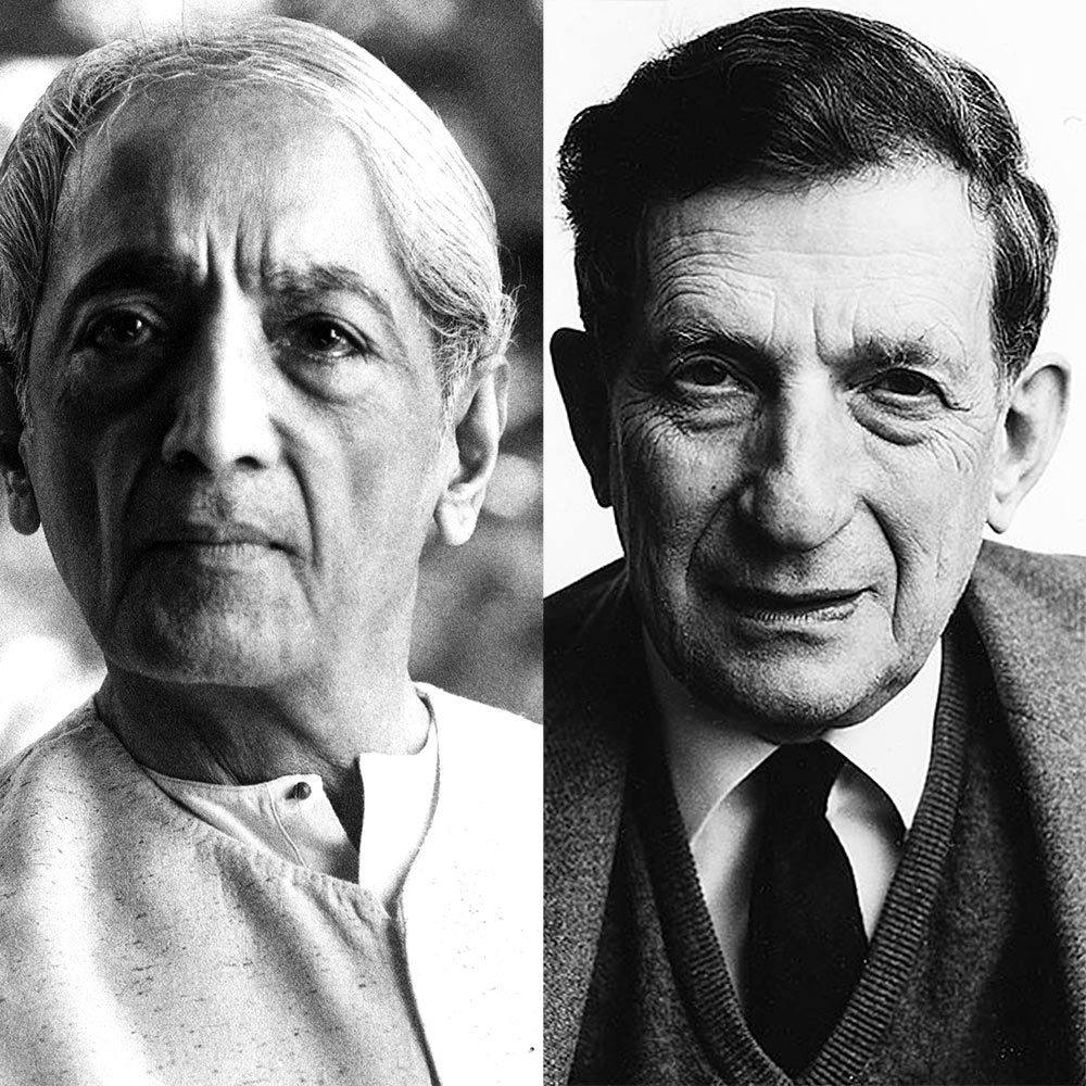 Photo of J. Krishnamurti and David Bohm