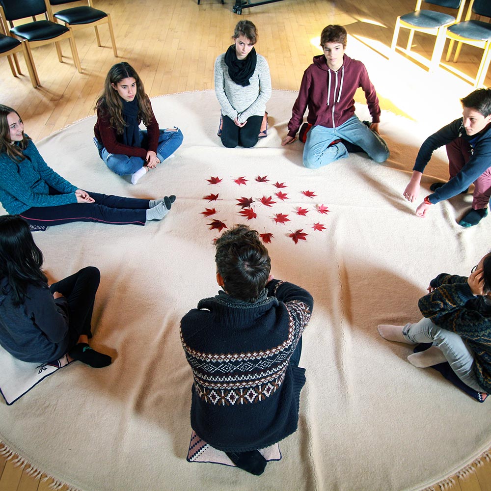 Students at Brockwood Park School