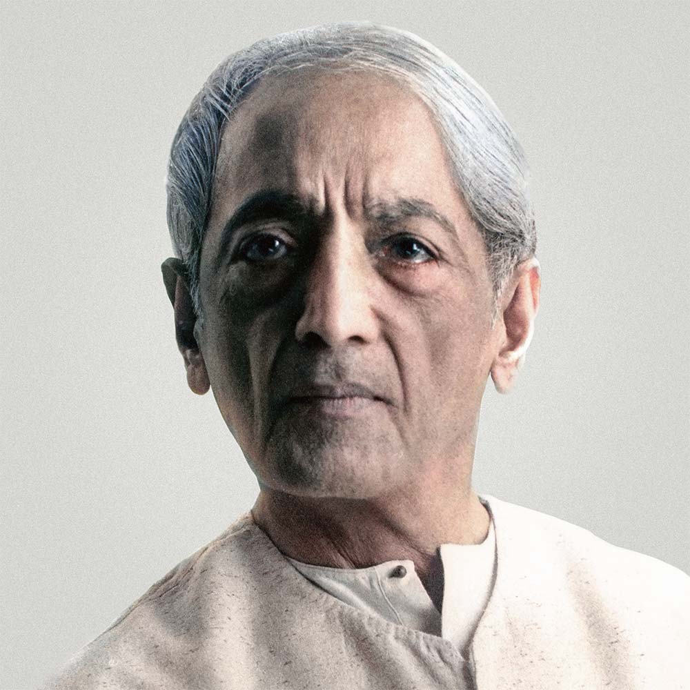 Portrait of philosopher and teacher J. Krishnamurti